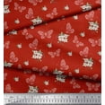thumbnail image 3 of Soimoi Modal Satin Fabric Leaves,Floral & Butterfly Print Fabric by the Yard 42 Inch Wide, 3 of 3