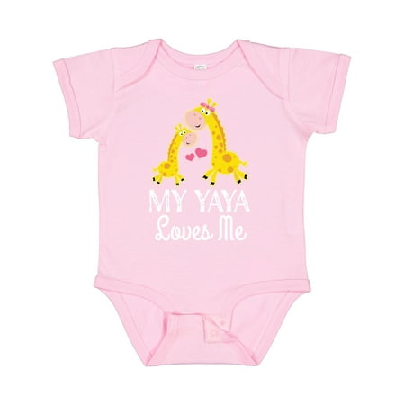 

Inktastic My Yaya Loves Me Giraffe Gift Baby Boy or Baby Girl Bodysuit
