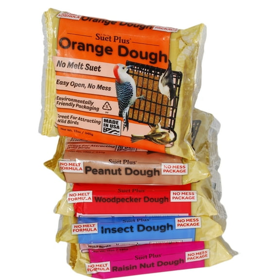 Suet Plus No Melt Suet Cake 5 Pack Variety of No Melt Suet Cakes for Wild Birds