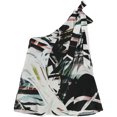 thumbnail image 1 of bar III Blusa estampada de un hombro para mujer, blanca, mediana, 1 of 2