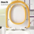 thumbnail image 4 of 2pcs Toilet Covers Pads, TSV Soft Bathroom Thicker Toilet Seat Cover Pads Warmer Stretchable Fibers Easy Installation Cushioned Lid Covers, Comfortable and Washable Toilet Seat Cover Pads, 4 of 9