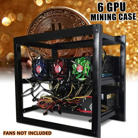 6 GPU Bitcoin Mining Case Open Air Mining Rig Case Motherboard Frame Bracket For Ethereum