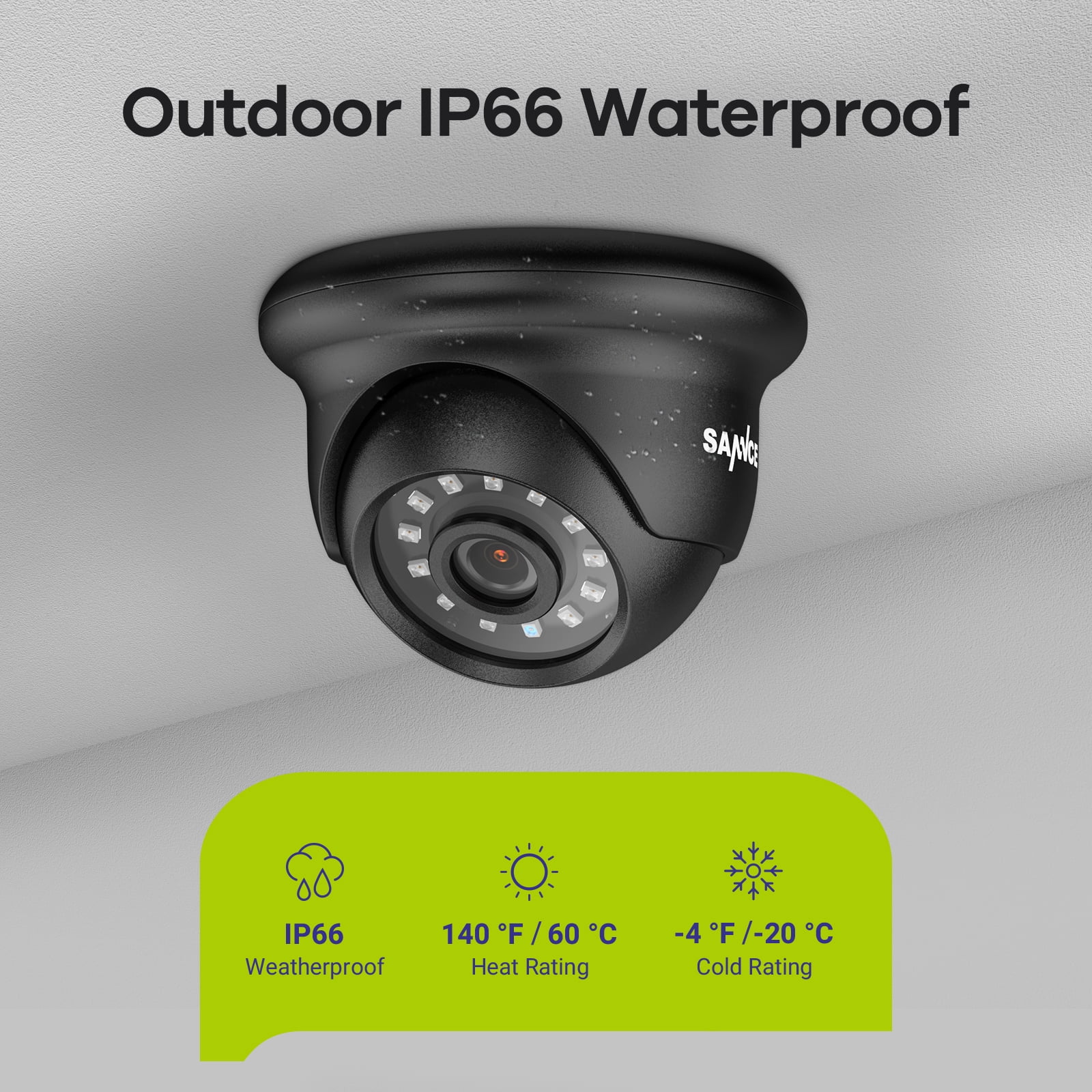 SANNCE 2PCS 1080p Full HD Wired Analog CCTV TVI-HD Security Camera for DVR Security Camera System with 100 ft Night Vision