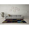 thumbnail image 3 of Ahgly Company Indoor Round Patchwork Light Blue Transitional Area Rugs, 5' Round, 3 of 4