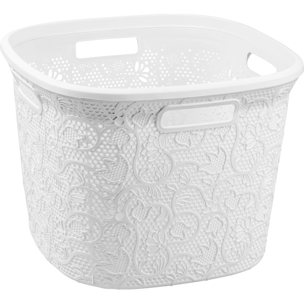 Storage Solutions Square Cornered 10 Gallon Laundry Basket Storage Bin