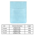 thumbnail image 4 of Laptop Cover Waterproof PU Storage Sleeve Bag waterproof PU cover Notebook Computer Cover Replacement for MacBook, Blue, 13.3 inch, 4 of 8
