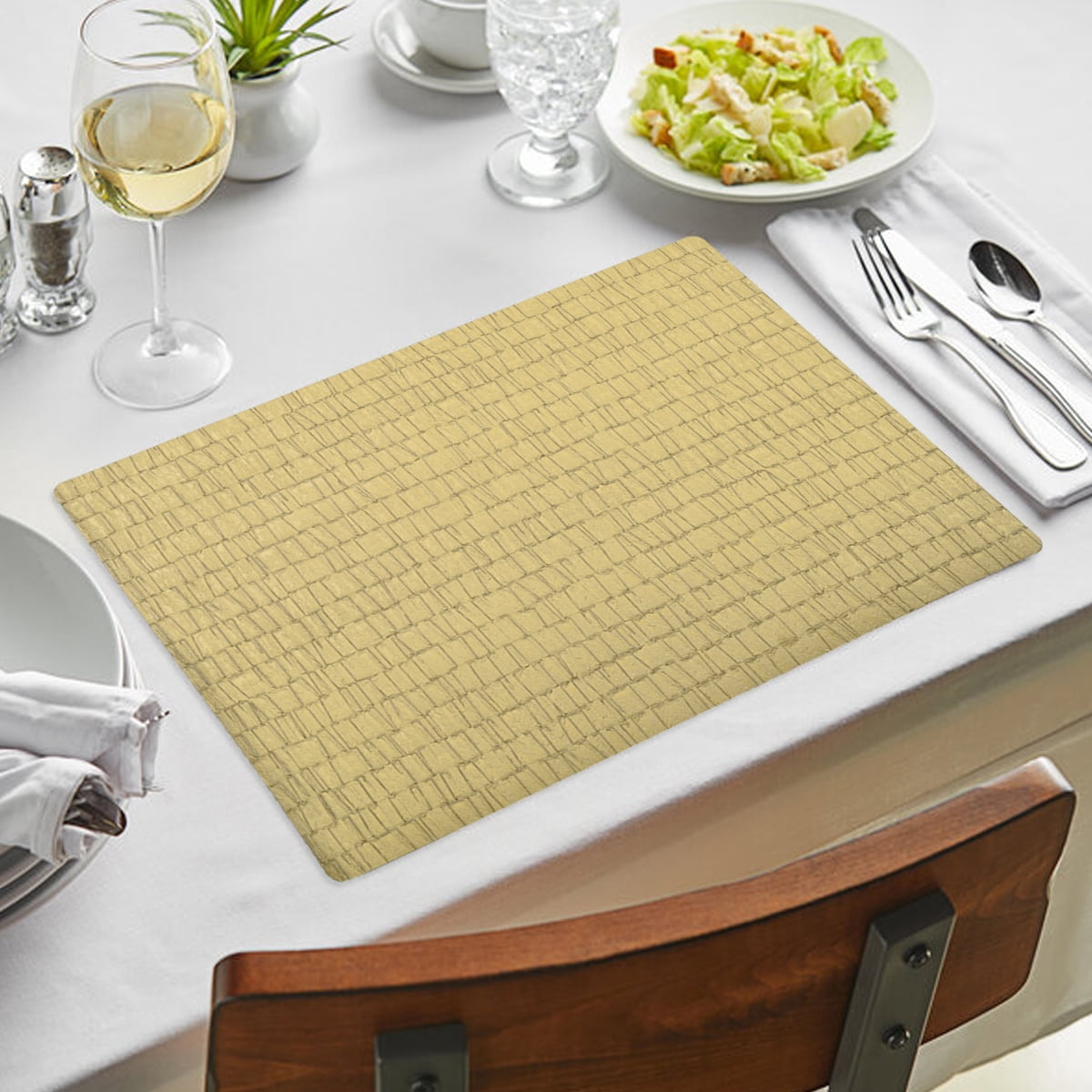Placemats Set of 8 for Dining Coffee Table Scratch Heat Stain Resistant