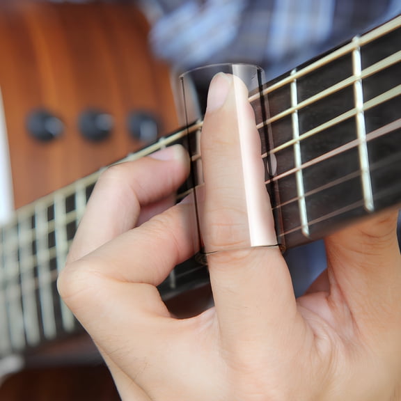 Siliaire 8pcs Glass Guitar Slides Enhance Acoustic Electric Guitar Sound Versatile Finger Protectors For Musicians