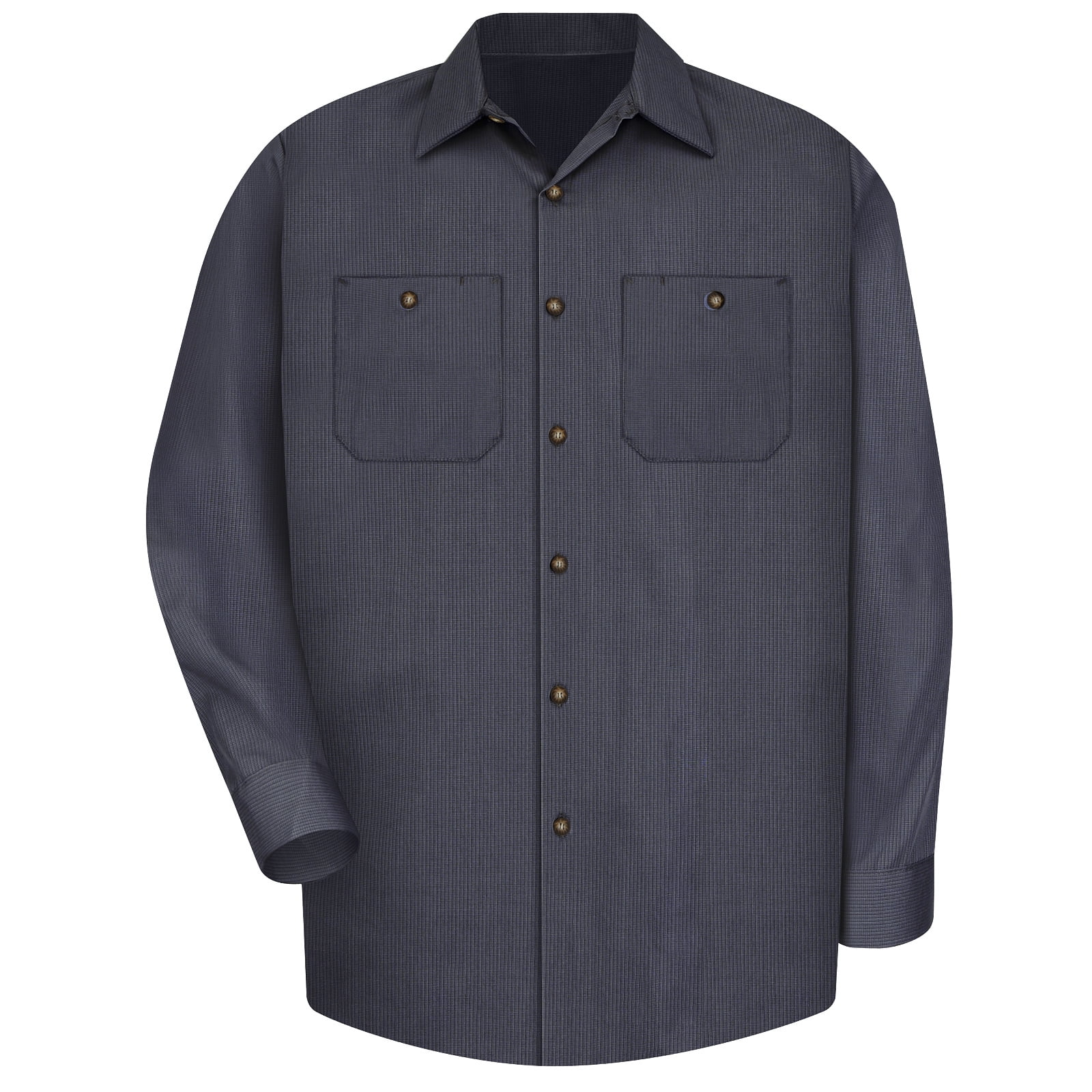 Red Kap® Men's Long Sleeve Geometric Microcheck Work Shirt