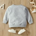 thumbnail image 3 of SonxaHe Little Girl Sweatshirt Football Prints Long Sleeve Comfy Soft Sports Fall Winter Pullover Tops Gray,Sized 5-6, 3 of 7