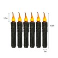 thumbnail image 3 of Suncoda Halloween Lights Flameless Candles, 6Pack Real Wax Pillar Taper Candle Primitive Drip Candles Flameless Flickering LED Lights Dipped Halloween Decoration Set Party Festival Decor, 3 of 8