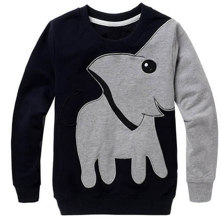 Little Hand Boys Sweatshirts Elephant Pullover Long Sleeve Tops Tee 6t