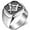 Silver, variant on Stainless Steel Silver Gold Two Tone Signet Style Masonic Freemason Ring