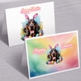 thumbnail image 3 of Happy Easter Bloodhound with Bunny Ear Headband and Flowers 7x5in Folded Greeting Card Dog Lover Single Note Card with Envelope - 13001, 3 of 5