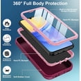 thumbnail image 6 of Entronix Heavy Duty Rugged Case Designed for Galaxy A16, Triple Layer Full-Body Protection, Pink, 6 of 7