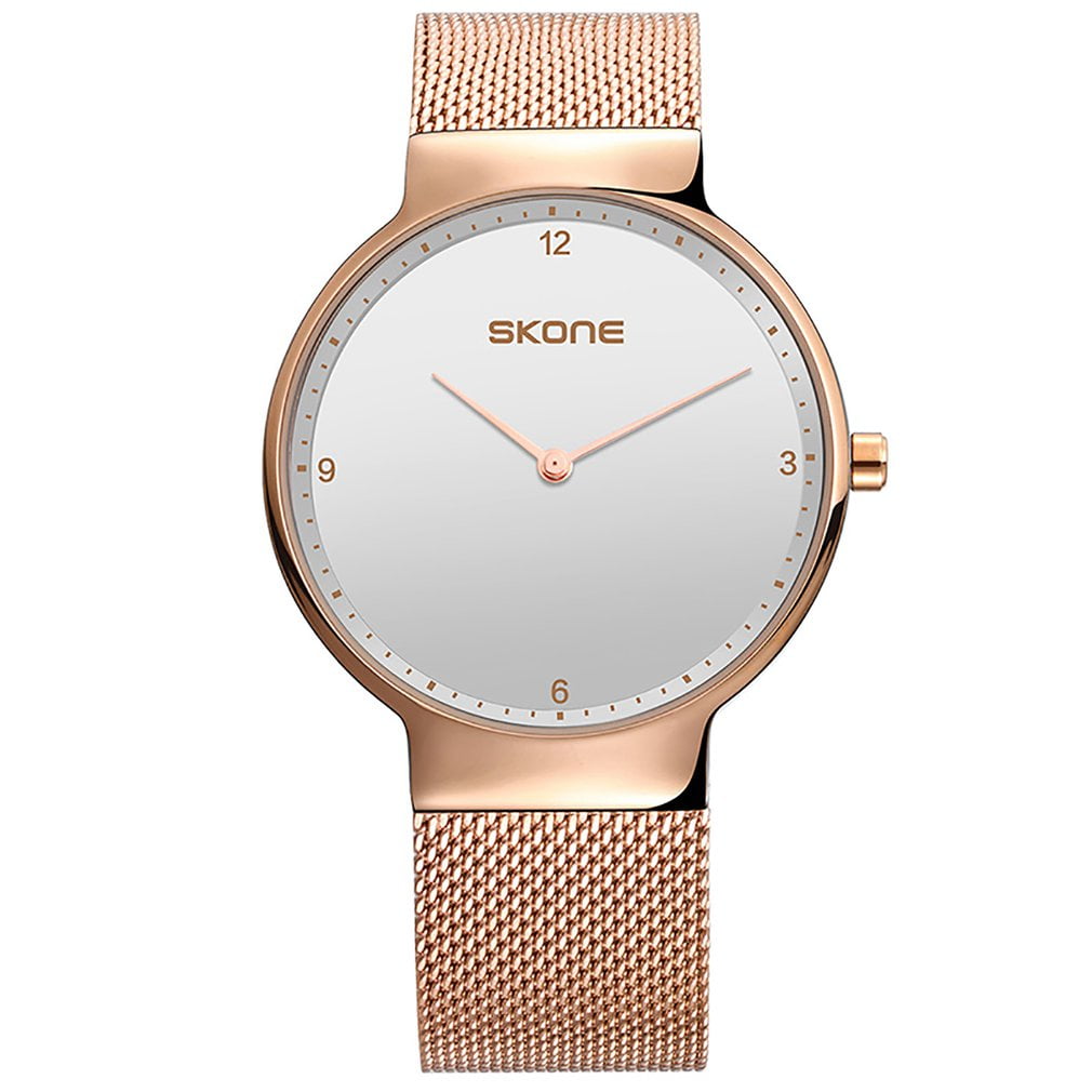 2018 Skone Mature Men Watches Steel Quartz Watch Women Wrist watches Lovers Watches Business Clock Girl Extrathin Watch Walmart