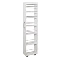 thumbnail image 6 of Jopath 7 Tier Pull-Out Multi-Tier Storage with Handle and Wheels, Single-Sided Open Shelf Multi-Functional Storage for Kitchen Living Room Narrow Spaces White, 6 of 9