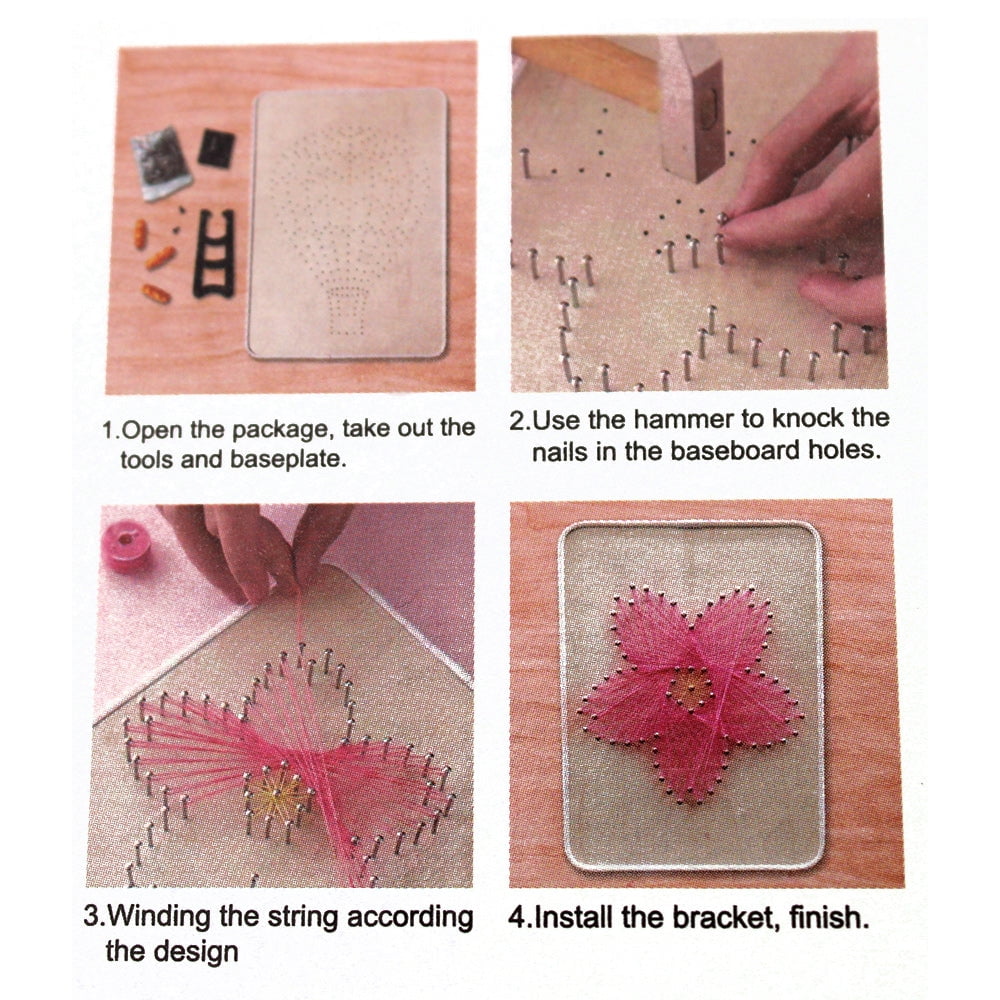 String Art DIY Kit - Christmas Wreath. Wizardi Craft Kit F07-M12-6-DHACE13247