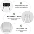 thumbnail image 4 of Estbridge 6 Pcs Glass Juice Bottle Jars with Lids for Fridge Milk Water Bottles Reusable Clear Container, 4 of 6
