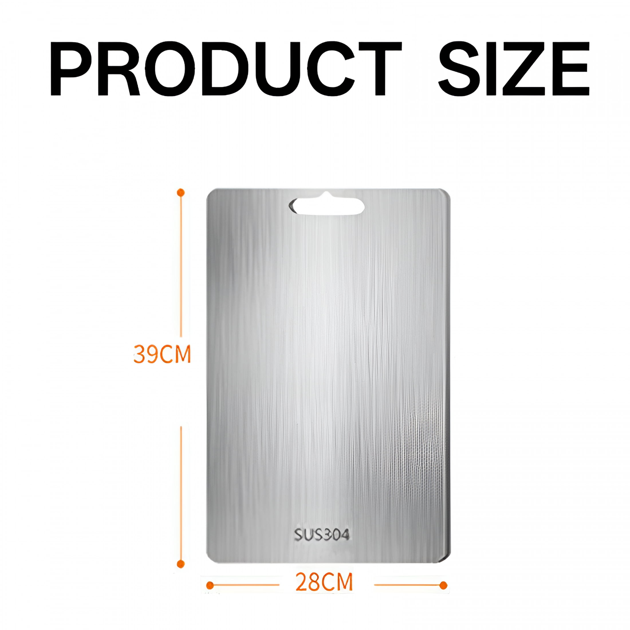 ACDANC 2026 New Titanium Cutting Board-Medical-Grade Double-Sided Chopping Board for Kitchen-Durable,Non-Toxic,Cutting Boards Non Toxic Stainless Steel Cutting Mat (15 X 11 In),Silver