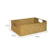 thumbnail image 2 of Handmade Seaweed Storage Basket Woven Storage Box with Handle for Home Kitchen Office, 2 of 6