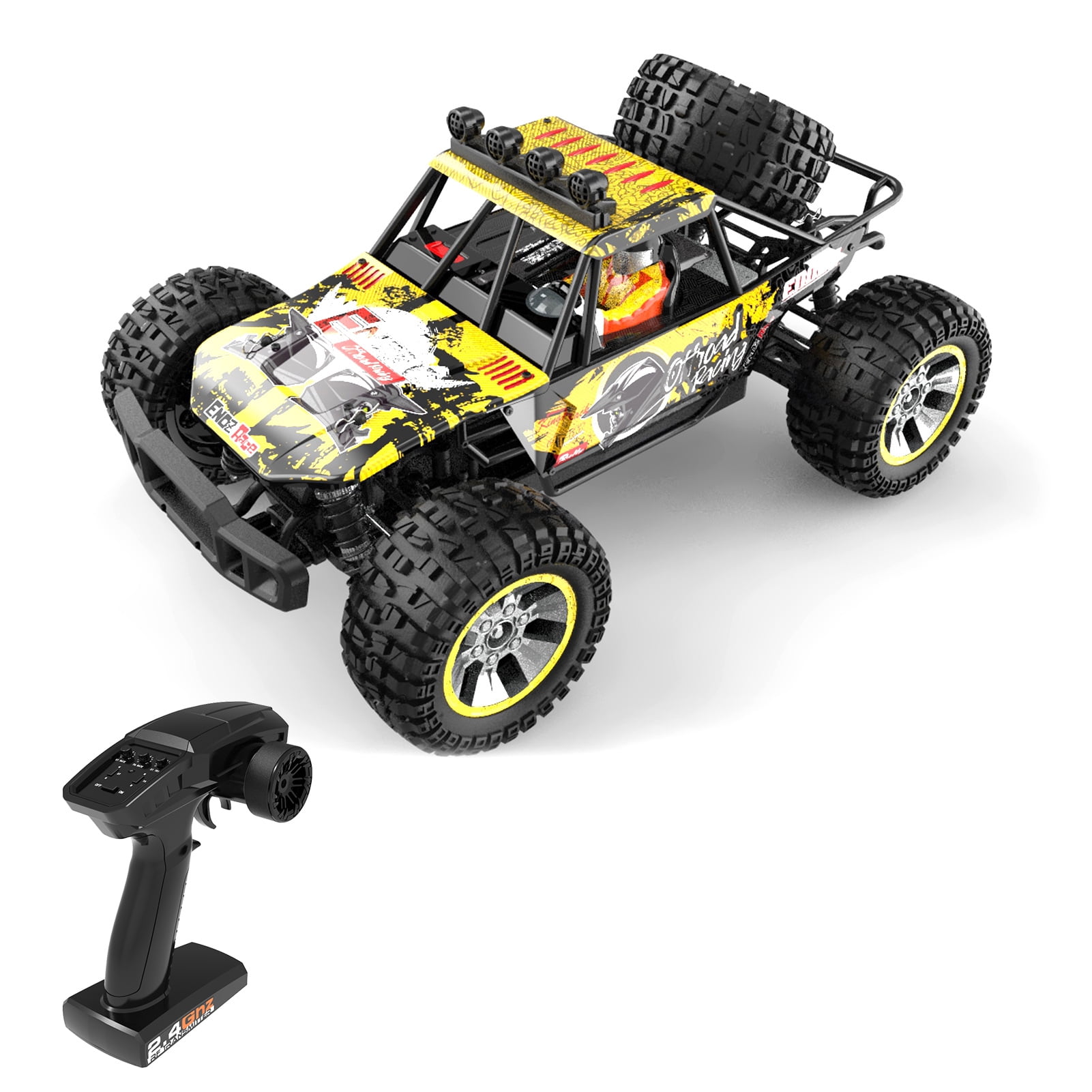 Coche RC Todoterreno A Control Remoto 2.4GHz Con Batería Recargable – Velocidad 20 Km/h Y 30 Min De Autonomía