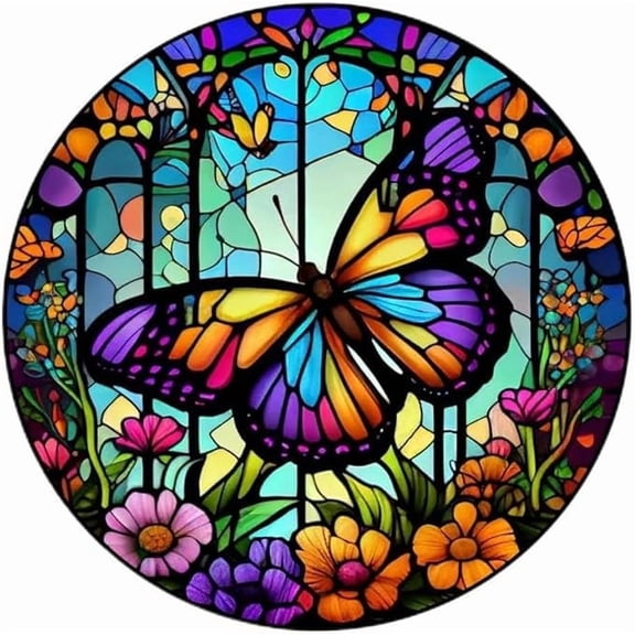 Diamond Painting Kits for Adults - Butterfly Flowers DIY 5D Diamond Art Kits Full Drill Diamond Dots Paintings with Diamonds Gem Art and Crafts Home Decor 12x12inch