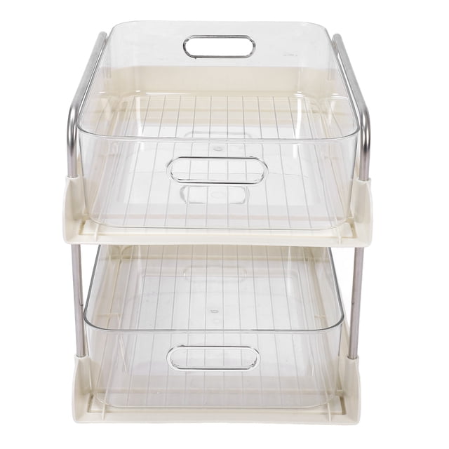 Rolling Utility Cart, Large Capacity Cosmetics Snacks Display Storage Cart with Wheels Multifunctional Movable Storage Shelving Unit Organizer for Home Office