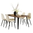 thumbnail image 4 of Homy Casa 63 inch Dining Set for 4, Large Table with Upholstered Chairs, 4 of 10