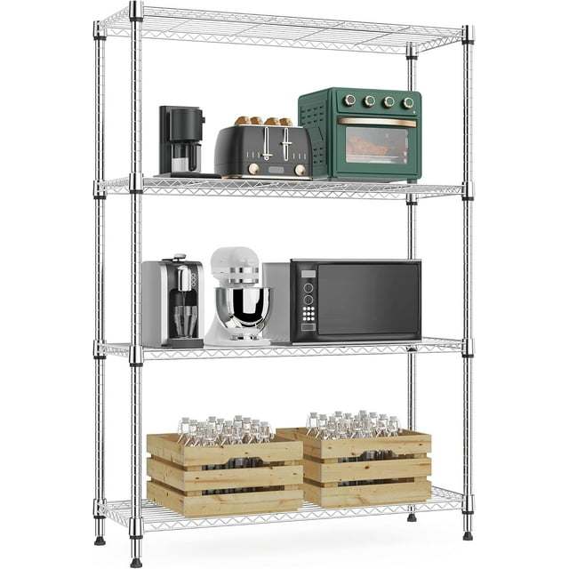Storage Shelves Wire Shelving Heavy Duty Metal Storage Shelving Unit Adjustable Garage Shelving Rack Pantry Kitchen