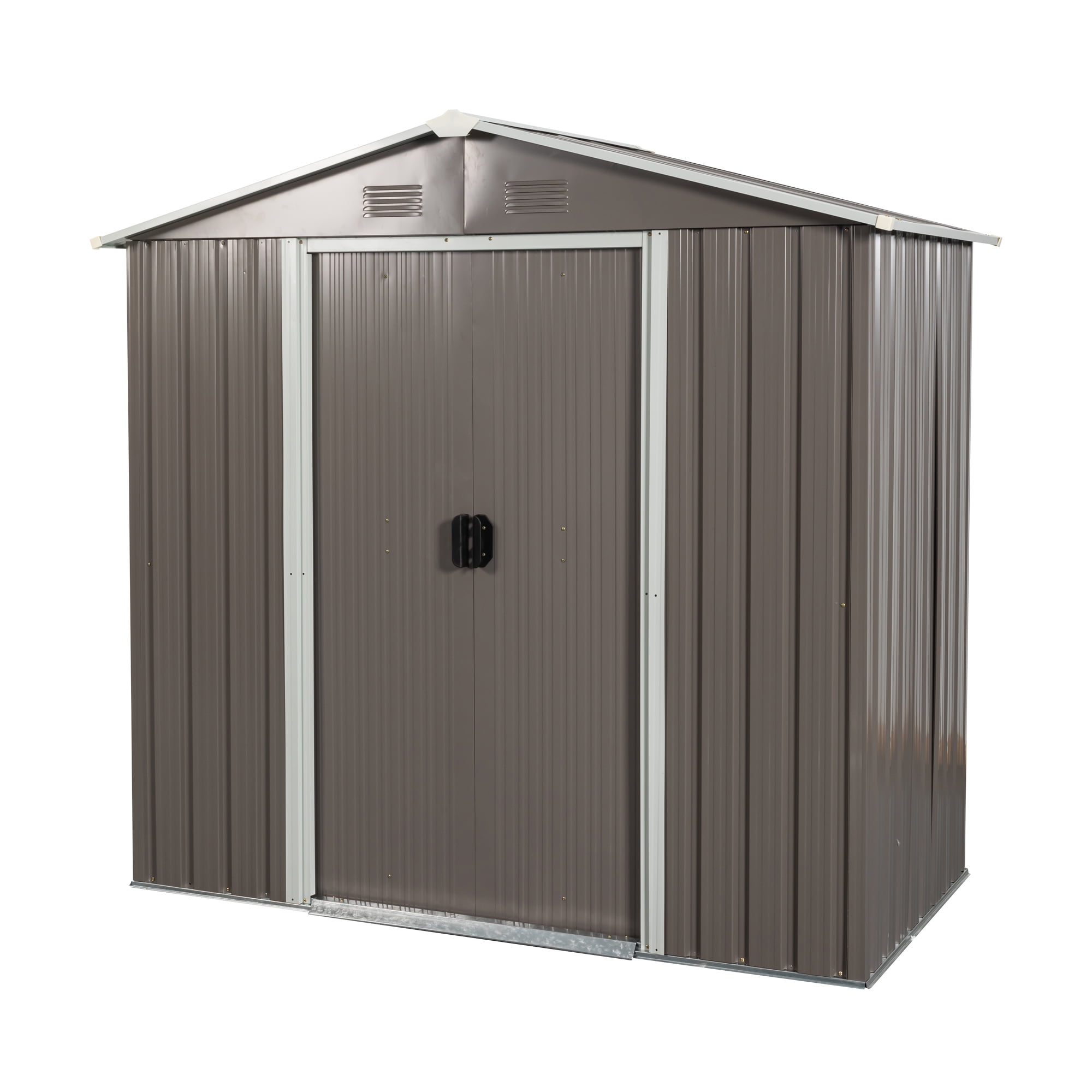 Aimee Lii 72" x 38" Outdoor Metal Storage Shed, Utility Tool Shed Storage House, Metal Sheds for Backyard Garden Patio Lawn, Gray Aimee Lii 72" x 38" Outdoor Metal Storage Shed, Utility Tool Shed Storage House, Metal Sheds for Backyard Garden Patio Lawn, Gray