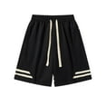 thumbnail image 2 of Antinious Men Solid Drawstring Elastic Waist Classic Style Beach Shorts, 2 of 4