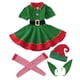 thumbnail image 1 of Disfraz de elfo navideño con cinturón y sombrero de elfo, disfraz creativo para Halloween. Niña 110cm, 1 of 9
