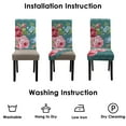 thumbnail image 4 of Chair Covers for Dining Room Chairs Stretch Printed Dining Chair Cover Set Of 4,Washable Elastic Pioneer Colorful Floral Kitchen Chair Slipcovers, Removable Seat Protector for Home or Party, 4 of 8