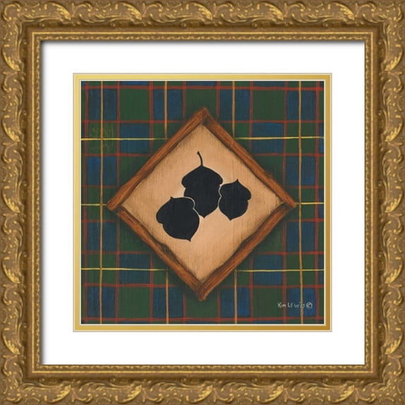 Lewis, Kim 26x26 Gold Ornate Wood Framed with Double Matting Museum Art Print Titled - Acorns