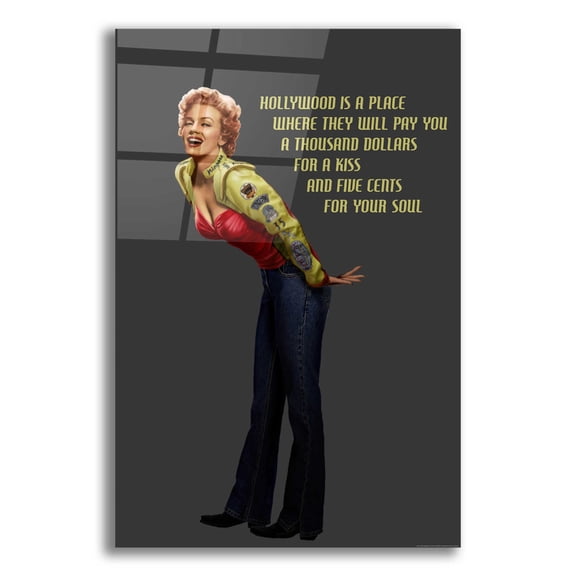 Epic Art 'Eternal Speedway Marilyn' by Chris Consani, Acrylic Glass Wall Art, 16"x24"