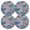 Blue, variant on Ryvnso Birds and Christmas Candy Round Plate Mats Dining Table Placemat Set of 4 for Holiday Decoration