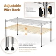 thumbnail image 6 of 1-Tier Shelving Unit, 29.92" W x 13.78" D x 14.96" H Steel Organizer Wire Rack, Chrome, 6 of 6