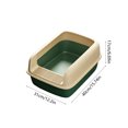 thumbnail image 3 of Open Top High Side Cat Litter Box, Semi-Enclosed Removable Pet Litter Tray, High-Sided Design Prevents Urine Leakage, Non-Stick, Easy to Clean, Indoor Cats Litter Pan, 3 of 6