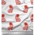 thumbnail image 1 of Soimoi Red Crepe Silk Fabric Floral & Paisley Fabric Prints By Yard 42 Inch Wide, 1 of 1