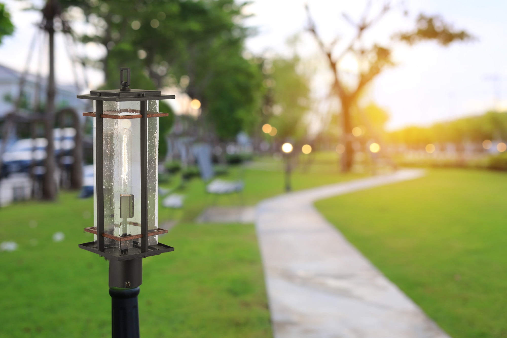 Minka Lavery San Marcos 20 1/2" High Black and Copper Outdoor Post Light
