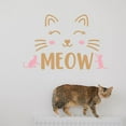 thumbnail image 4 of Cat Meow Wall Stickers Cat Whiskers Wall Decals Cute Cat Abstraction Stickers and Murals DIY Art PVC Wall Decal for Bedroom Kids Room LivingRoom, 4 of 7