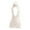 White, variant on Women's High Neck Sleeveless Knit Midi Dress - Neck Tie Open Back Design, Chest Cutout Detail, Stylish Casual Wear,Size:One Size