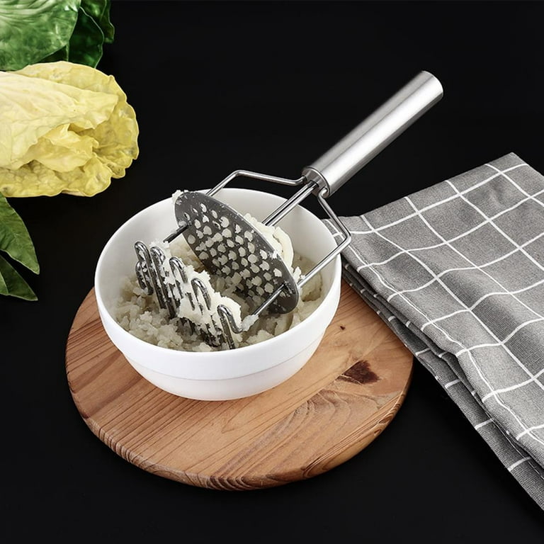 Hemoton Stainless Steel mud Press Food Smasher Tool Potatoe mashers  Potatoes Masher Hand Potato Masher Kitchen Masher Citrus Squeezer Durable  Potato