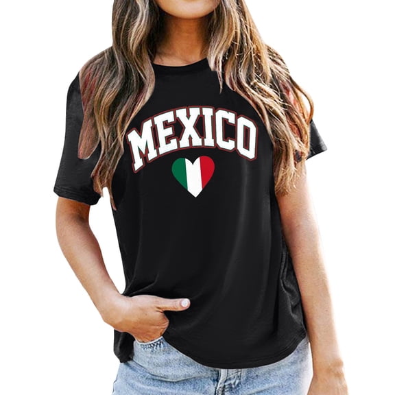 Tees for Women Short Sleeve Crew Neck Y2K Vacation T Shirts Oversized Graphic Print Summer Tops Fashion 2026