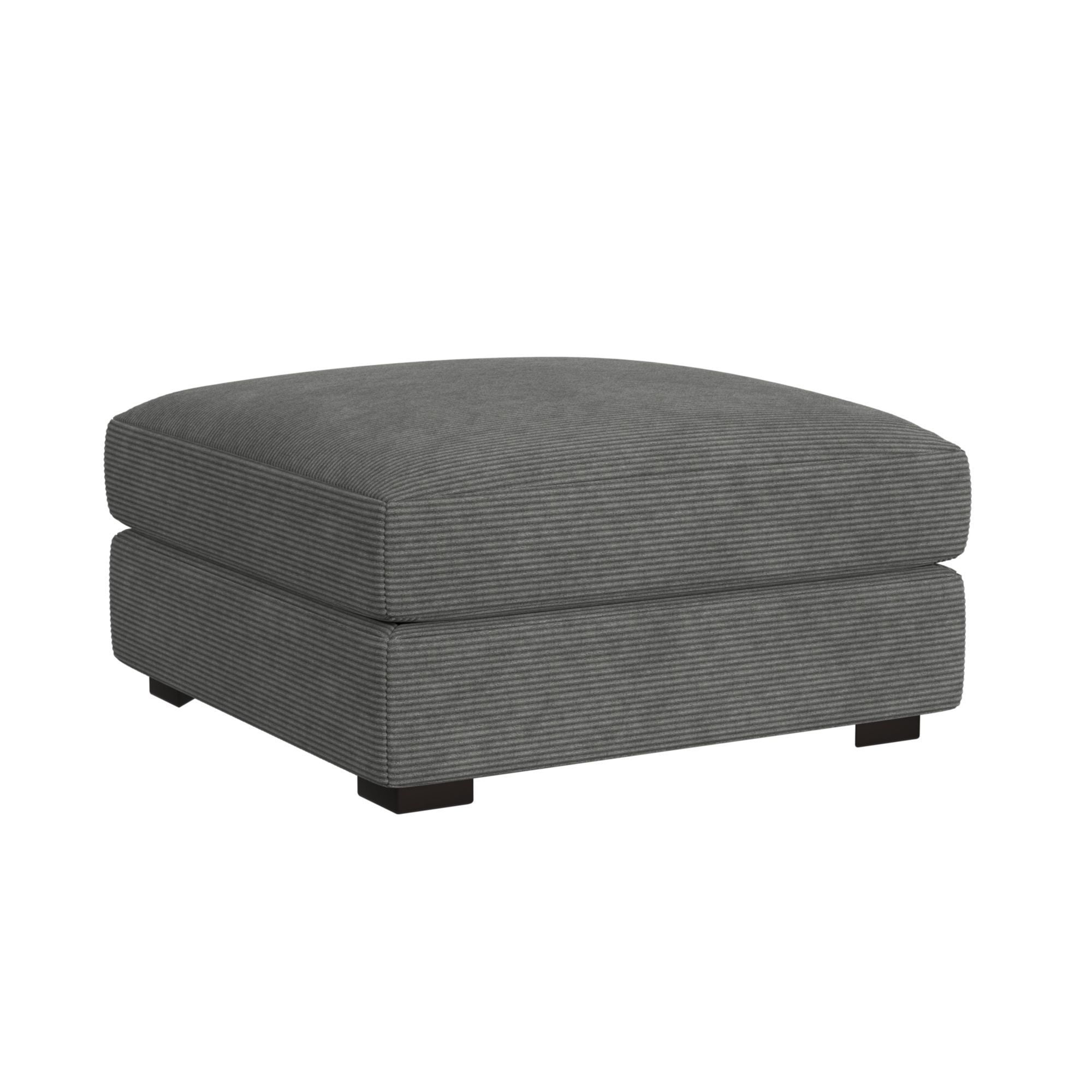 Picket House Furnishings Mesa Modular Ottoman in Steno Charcoal