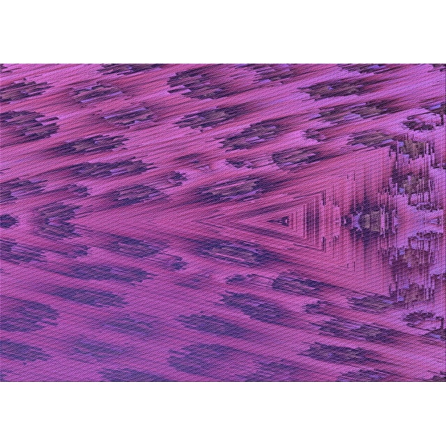 Ahgly Company Machine Washable Indoor Rectangle Transitional Medium Violet Red Pink Area Rugs, 2' x 4'