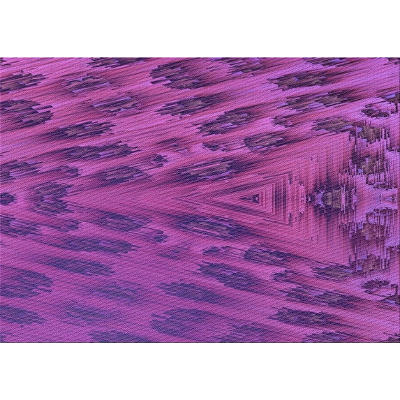 Ahgly Company Machine Washable Indoor Rectangle Transitional Medium Violet Red Pink Area Rugs, 7' x 9'