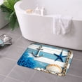 thumbnail image 3 of FJPT Nautical Anchor Starfish Shell Coral Floor Mat Kitchen Mat For Bathroom Kitchen Bedroom Decor 24x16 inch, 3 of 5