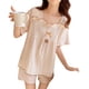 thumbnail image 1 of Whataatahia Conjunto de pijamas de manga corta para mujer con patrón de oso, transpirable, suelto, lindo conjunto de pijama de verano para pijamas en casa M, 1 of 8